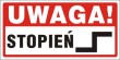 Tabliczka informacyjna AT005 - "Uwaga stopień"