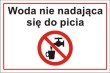 Znak BG007 - Woda nie nadająca się do picia