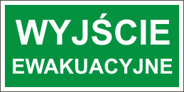 Znak AA004 - Wyjście ewakuacyjne