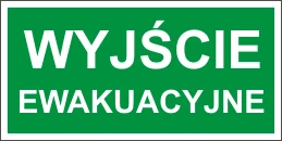 Znak AA004 - Wyjście ewakuacyjne
