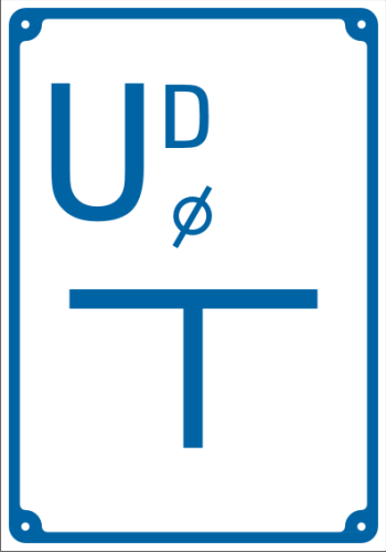 Tablica orientacyjna przyłączenia przewodów od stacji drenażowej - BE021