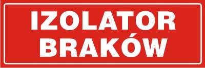 Tabliczka izolator braków