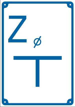 Tabliczka orientacyjna dla zasuwy