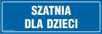 Tabliczka informacyjna AT506 -  "Szatnia dla dzieci"