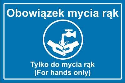 Tabliczka Obowiązek mycia rąk