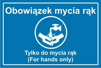 Tabliczka Obowiązek mycia rąk