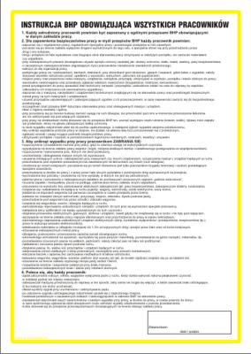 Instrukcja BHP obowiązująca wszystkich pracowników ogólna - BC003