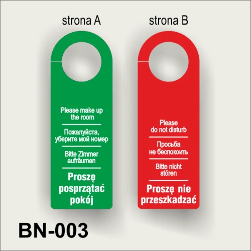 Zawieszka hotelowa na drzwi