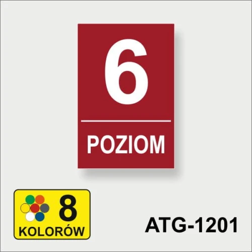 ATG - 1201 poziom  tabliczka do oznakowania pięter burgund.jpg