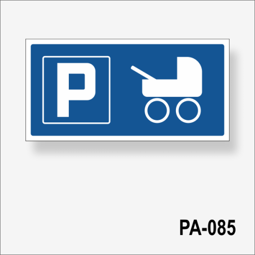 Miejsce parkowania wózków dziecięcych - Tabliczka informacyjna