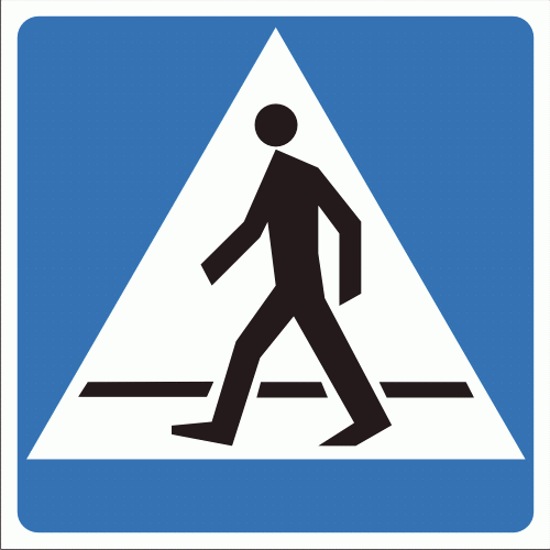 Znak BH010 - Znak drogowy  D-6 Przejście dla pieszych