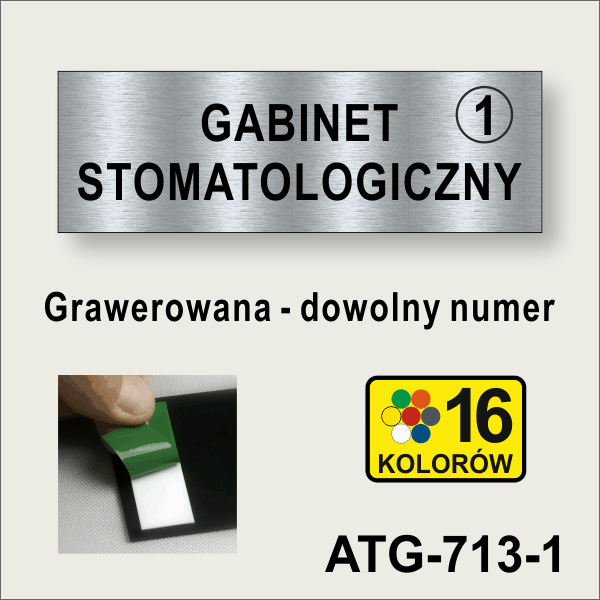 Gabinet-stomatologiczny-numer -Tabliczka-informacyjna-na-drzwi