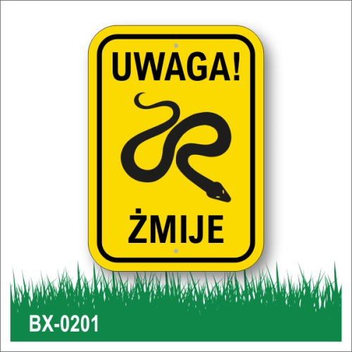 Uwaga! Żmije tablica ostrzegawcza leśna.