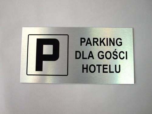 Przykład tablicy z kompozytu aluminiowego - kolor srebrny szczotkowany 500 x 250 mm