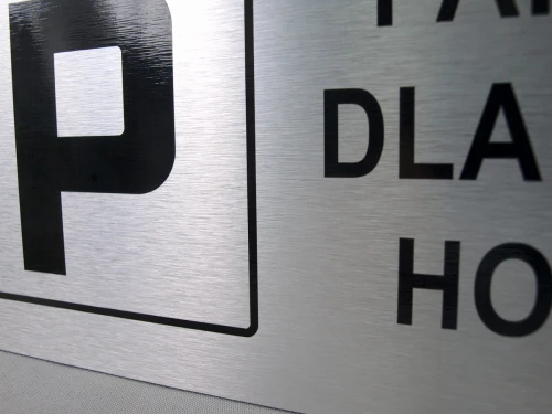 Tablica z kompozytu aluminiowego - kolor srebrny szczotkowany