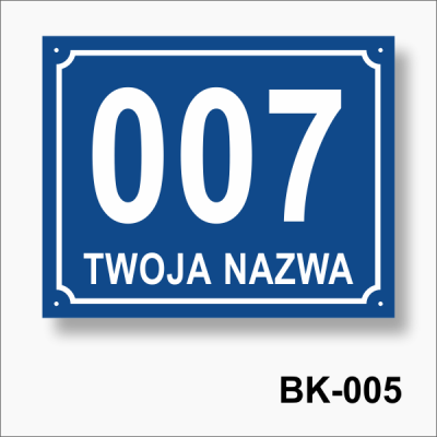 Tabliczka z numerem na dom. Numer posesji