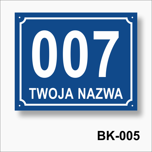 Tabliczka z numerem na dom. Numer posesji