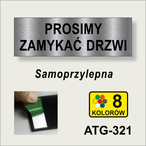 Prosimy zamykać drzwi - tabliczka na drzwi