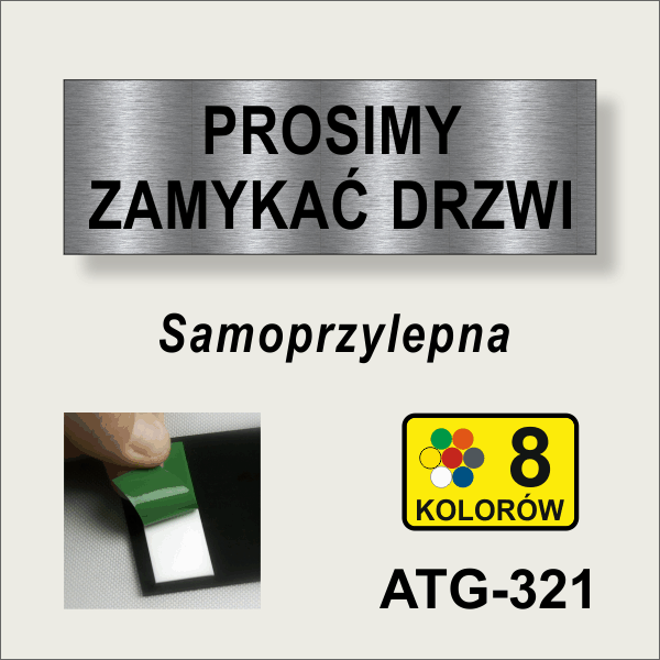 Prosimy zamykać drzwi - tabliczka na drzwi