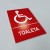 Toaleta dla niepełnosprawnych - tabliczka grawerowana kolor czerwony.