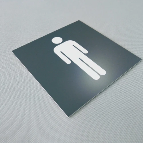 Toaleta męska - Tabliczka informacyjna na drzwi