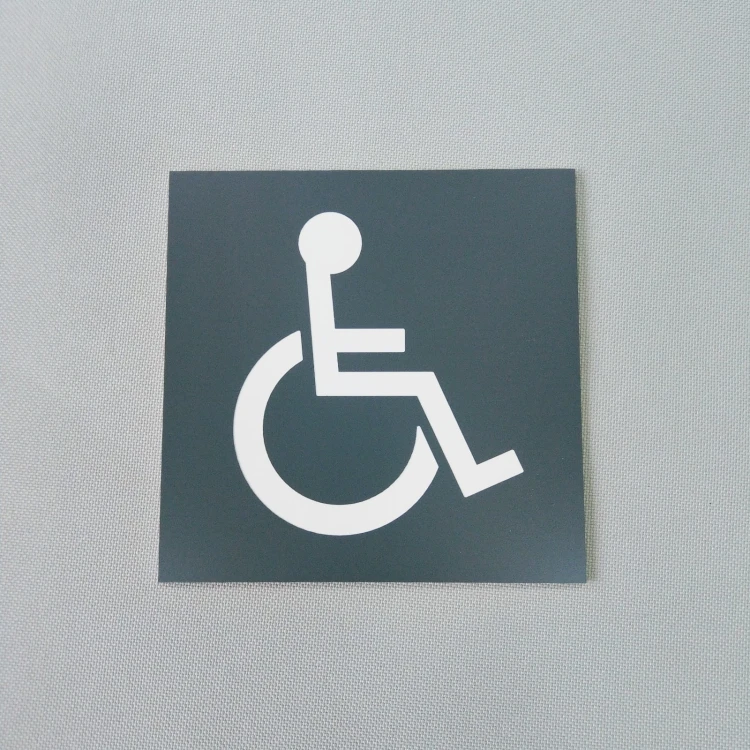 Toaleta dla niepełnosprawnych - Tabliczka informacyjna na drzwi