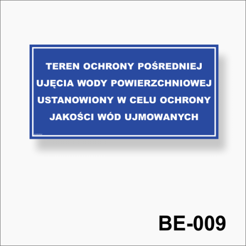 BE-009 Tablica Teren ochrony pośredniej ujęcia wody powierzchniowej.png