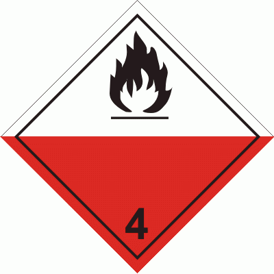 Nalepka ADR  AO013 - "Materiały samozapalne"