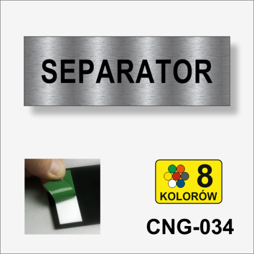 Separator tabliczka informacyjna na drzwi.