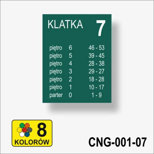 Rozmieszczenie lokali na piętrach tablica informacyjna recepcyjna.