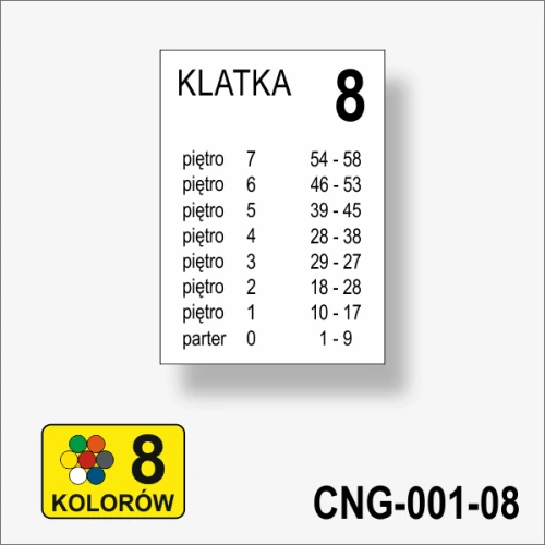 Rozmieszczenie lokali na piętrach tablica informacyjna recepcyjna.