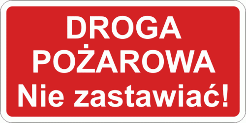 Droga Pożarowa Nie zastawiać!.gif