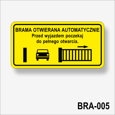 Brama otwierana automatycznie w prawo. Przed wyjazdem na posesję poczekaj do pełnego otwarcia.
