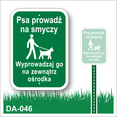 Psa trzymaj na smyczy wyprowadzaj go na zewnątrz ośrodka.