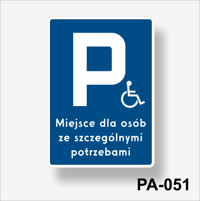 Miejsce parkingowe dla osób ze szczególnymi potrzebami.