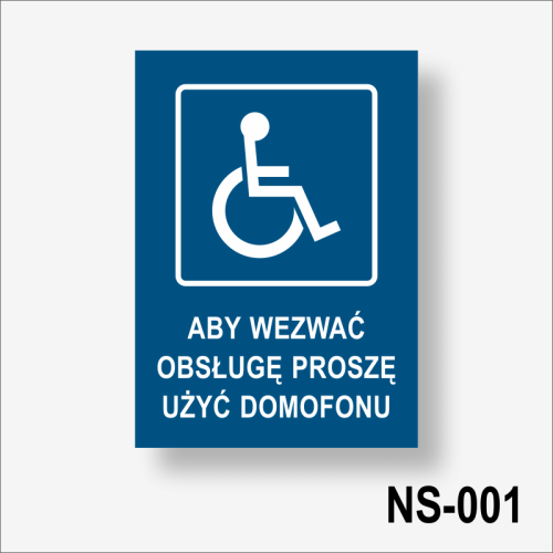 Aby wezwać obsługę proszę użyć domofonu niebiska tabliczka na drzwi. Wejście dla  niepełnosprawnych