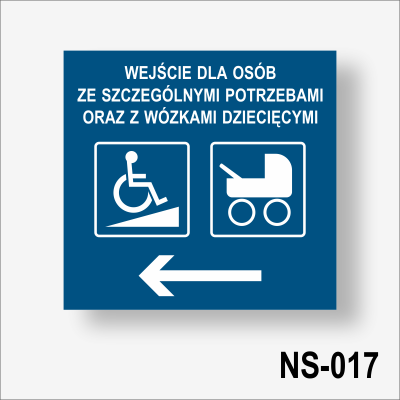 Do wejścia dla osób ze szczególnymi potrzebami oraz z wózkami dziecięcymi w lewo.