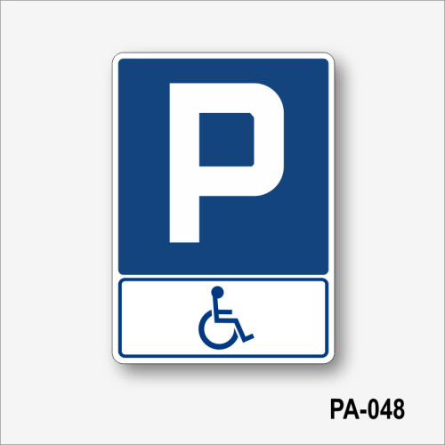Miejsce parkingowe dla osób niepełnosprawnych.