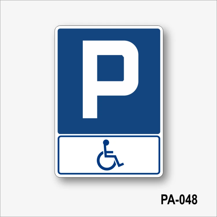 Miejsce parkingowe dla osób niepełnosprawnych.