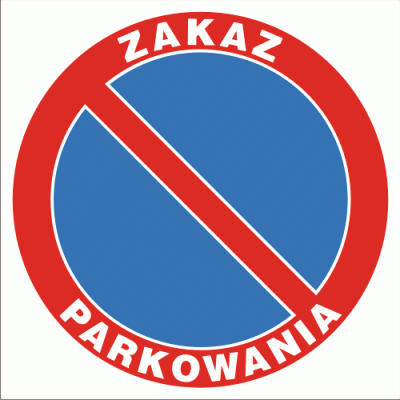 Znak BH009 - Znak drogowy  Zakaz parkowania