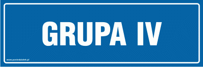 Tabliczka informacyjna AT352 - "Grupa IV"