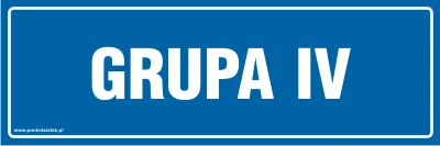 Tabliczka informacyjna AT352 - "Grupa IV"