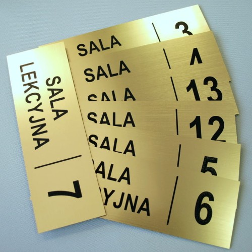 Tabliczka sala lekcyjna nr ...