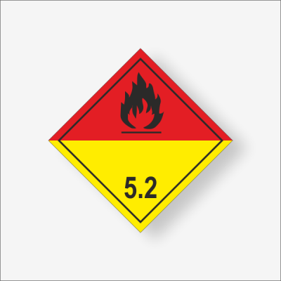 Nadtlenki organiczne naklejka ADR Klasa 2 wielkość 100x100 mm.
Folia samoprzylepna