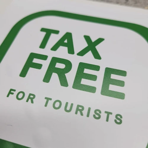 TAX FREE for tourists - Znak zwrot VAT dla podróżnych.