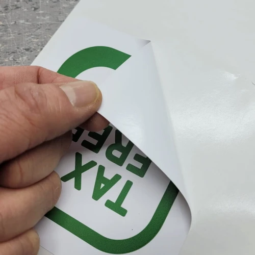 TAX FREE for tourists - Znak zwrot VAT dla podróżnych. Naklejka samoprzylepna.