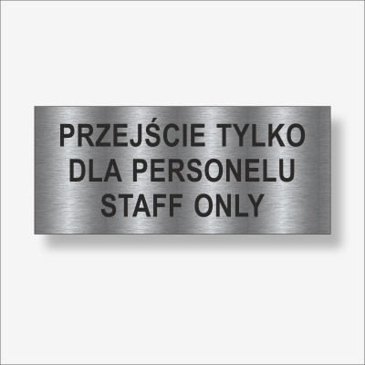 Przejście tylko dla personelu Staff only Tabliczka na drzwi.png