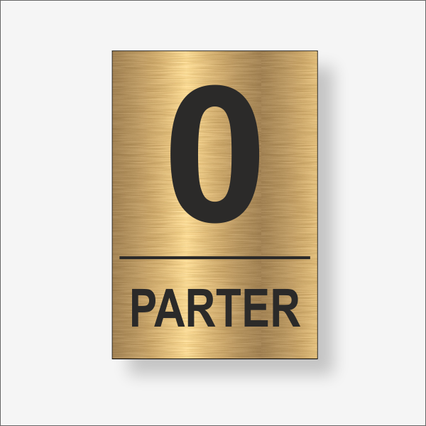Numer piętra Parter tabliczka kolor złoty szczotkowany.png