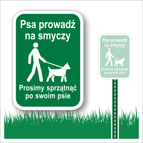 Psa prowadź na smyczy.