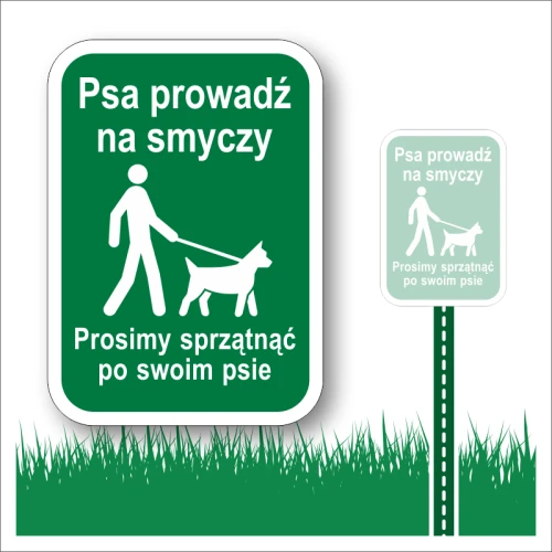 Psa prowadź na smyczy.